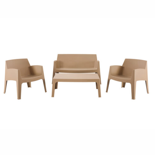 ΣΕΤ ΣΑΛΟΝΙ ΕΞ.ΧΩΡΟΥ 4ΤΜΧ SLEEK HM21268.03 ΚΑΠΟΥΤΣΙΝΟ ΠΟΛΥΠΡΟΠΥΛΕΝΙΟ (x1)