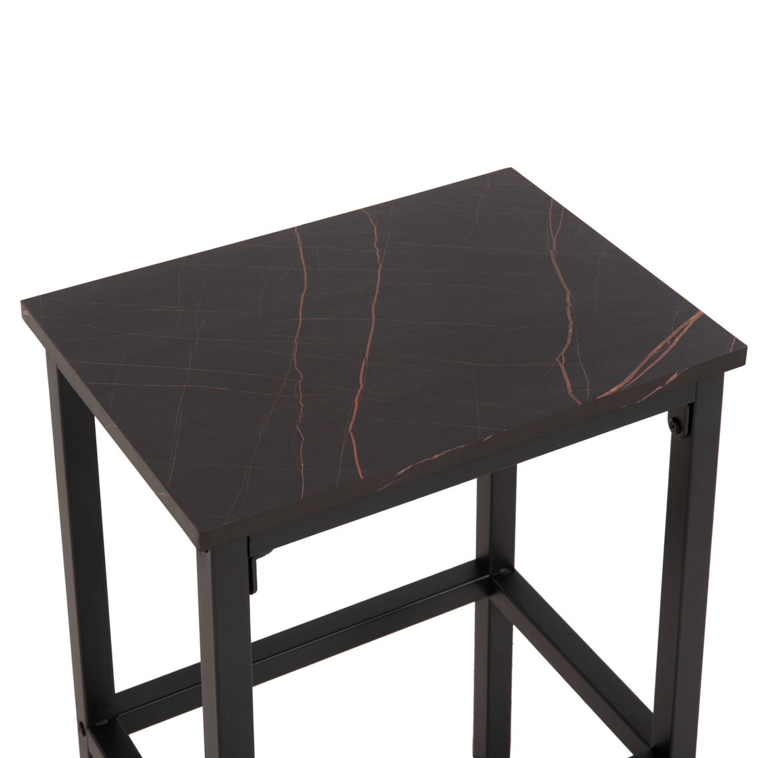 ΣΕΤ ΤΡΑΠΕΖΑΡΙΑ ΜΠΑΡ 5ΤΜΧ BOXY HM9882.13 ΜΑΥΡΟ ΜΕΤΑΛΛΟ-ΜΕΛΑΜΙΝΗ ΜΑΥΡΟ ΜΑΡΜΑΡΟ (x1) - Image 6