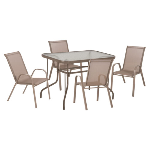 ΣΕΤ ΤΡΑΠΕΖΑΡΙΑΣ 5ΤΜΧ ADAM HM10897.04 ΤΡΑΠΕΖΙ 110x60εκ & 4 ΠΟΛΥΘΡΟΝΕΣ--ΣΑΜΠΑΝΙ (x1)