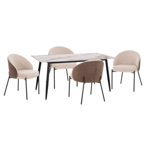ΣΕΤ ΤΡΑΠΕΖΑΡΙΑΣ 5ΤΜΧ DETTON HM10951.02 ΚΕΡΑΜΙΚΟ TOP--ΥΦΑΣΜΑ ΜΠΕΖ/ΚΑΦΕ & ΜΕΤΑΛ.ΠΟΔΙΑ (x1)
