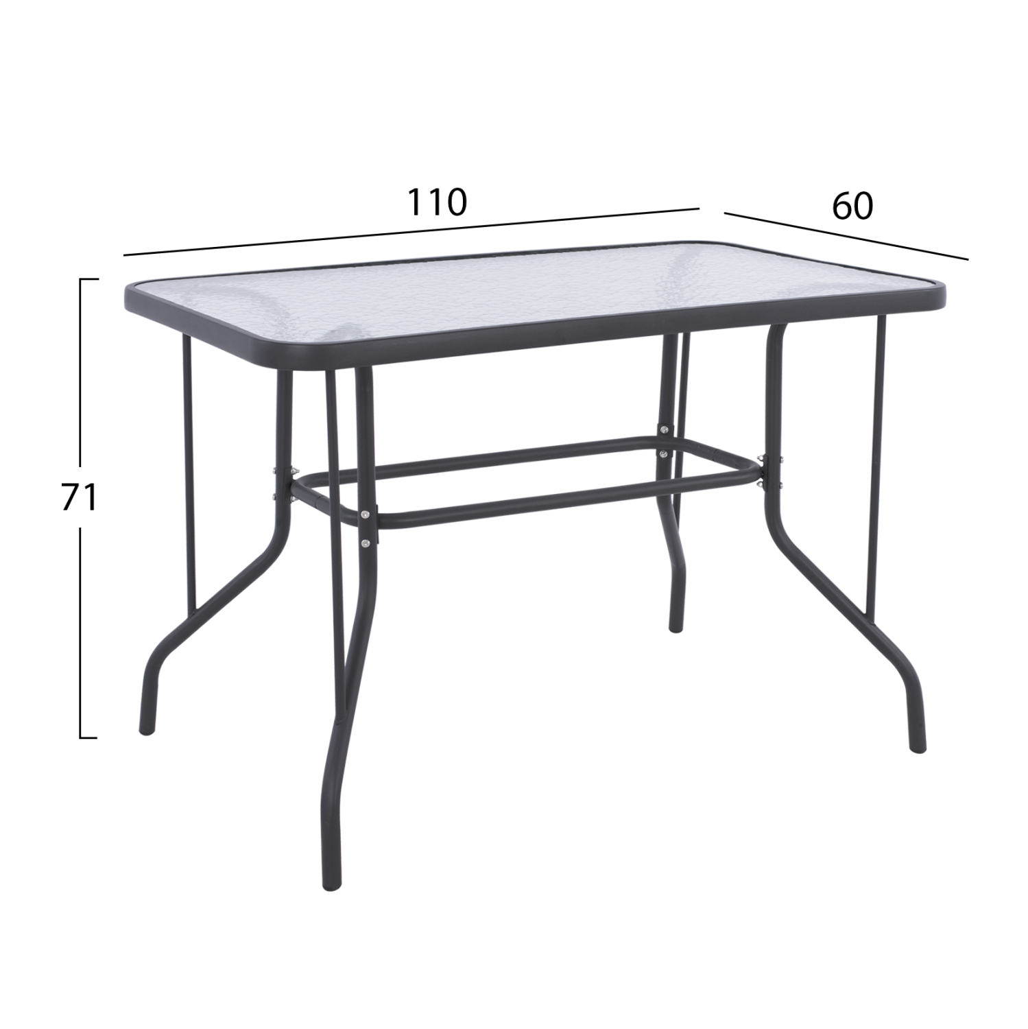 ΣΕΤ ΤΡΑΠΕΖΑΡΙΑΣ 5ΤΜΧ ADAM HM21219 ΚΑΡΕΚΛΕΣ ΜΕΤΑΛΛΙΚΕΣ & ΤΡΑΠΕΖΙ 110x60 ΓΚΡΙ (x1) - Image 2