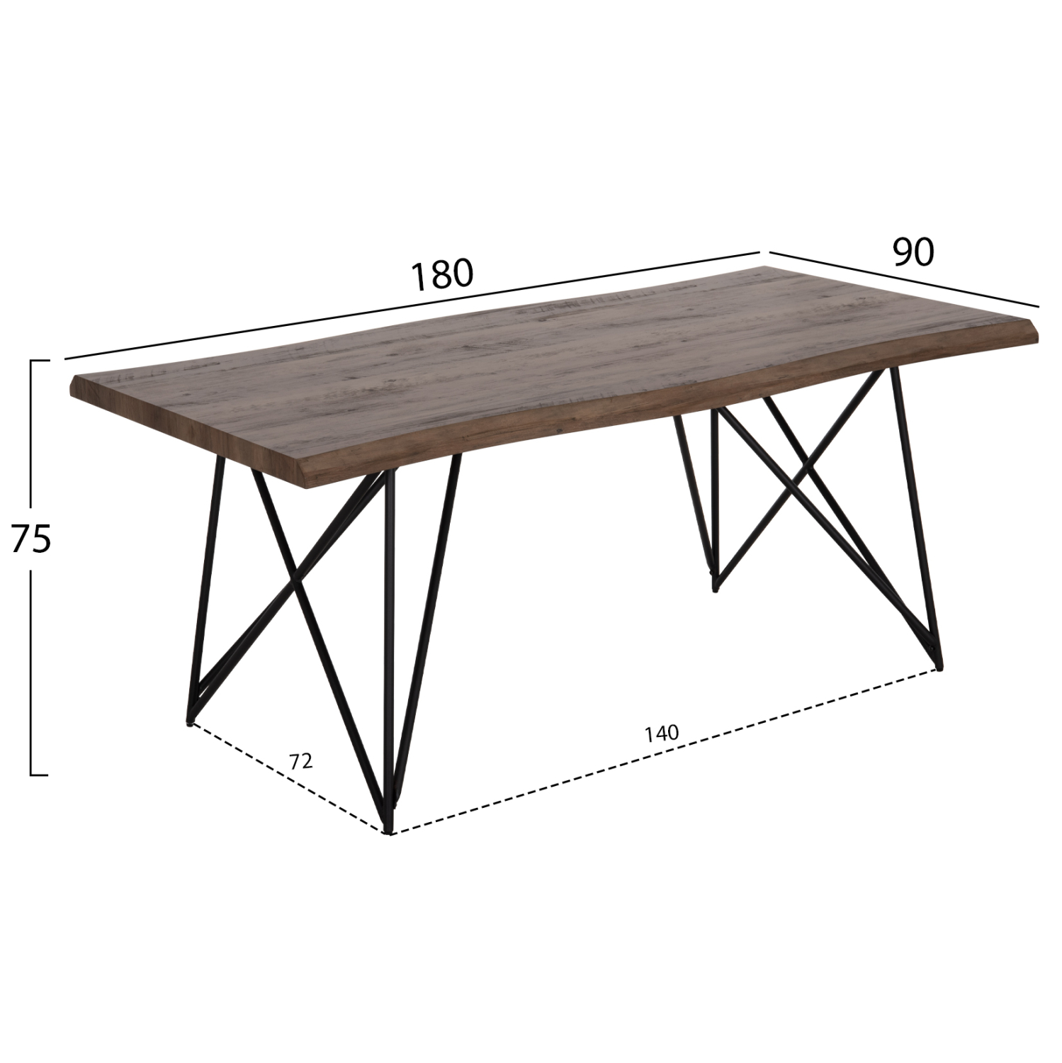 ΣΕΤ ΤΡΑΠΕΖΑΡΙΑΣ 7ΤΜΧ VIGOR HM21355 ΤΡΑΠΕΖΙ 180x90εκ ΜΕ 6 ΚΑΡΕΚΛΕΣ (x1) - Image 3