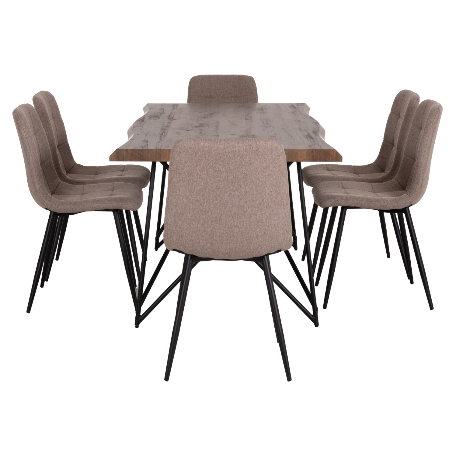 ΣΕΤ ΤΡΑΠΕΖΑΡΙΑΣ 7ΤΜΧ VIGOR HM21355 ΤΡΑΠΕΖΙ 180x90εκ ΜΕ 6 ΚΑΡΕΚΛΕΣ (x1) - Image 5