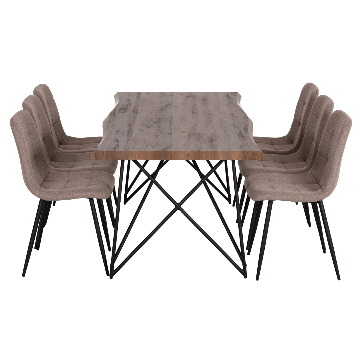 ΣΕΤ ΤΡΑΠΕΖΑΡΙΑΣ 7ΤΜΧ VIGOR HM21355 ΤΡΑΠΕΖΙ 180x90εκ ΜΕ 6 ΚΑΡΕΚΛΕΣ (x1) - Image 6