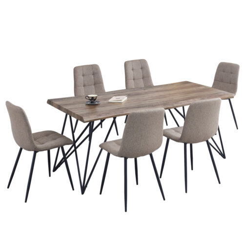 ΣΕΤ ΤΡΑΠΕΖΑΡΙΑΣ 7ΤΜΧ VIGOR HM21355 ΤΡΑΠΕΖΙ 180x90εκ ΜΕ 6 ΚΑΡΕΚΛΕΣ (x1)