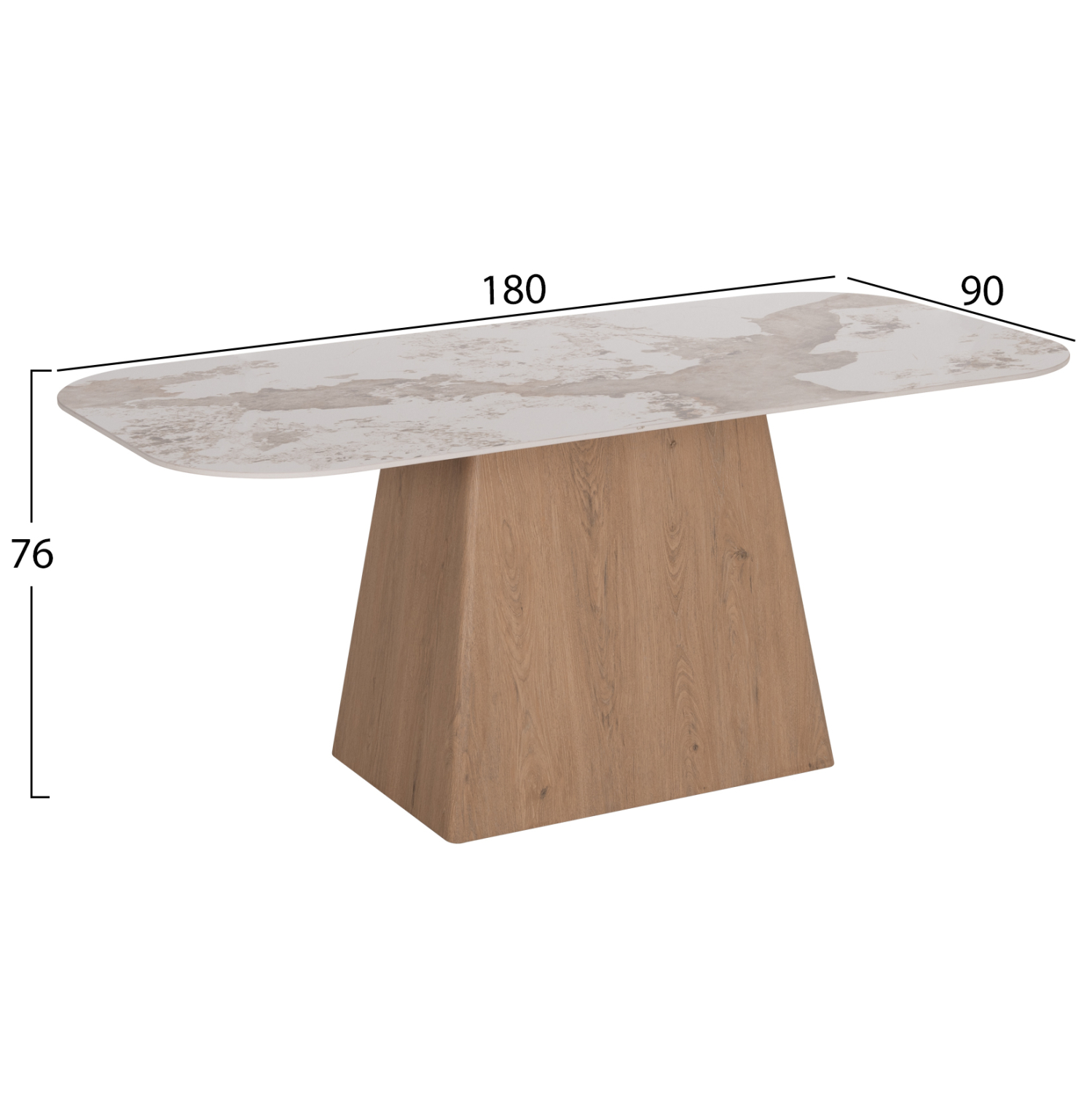 ΣΕΤ ΤΡΑΠΕΖΑΡΙΑΣ 7ΤΜΧ NORDU HM21359 ΚΕΡΑΜΙΚΟ TOP/MDF ΒΑΣΗ--PU ΚΡΕΜ/ΜΕΤΑΛ.ΠΟΔΙΑ (x1) - Image 3