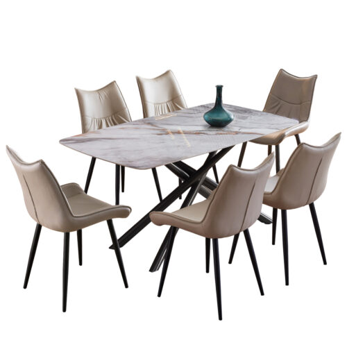 ΣΕΤ ΤΡΑΠΕΖΑΡΙΑΣ 7ΤΜΧ ISKA HM21363 ΚΕΡΑΜΙΚΟ TOP/ΜΕΤΑΛ. ΠΟΔΙΑ--PU ΜΠΕΖ/ΜΕΤΑΛ.ΠΟΔΙΑ (x1)