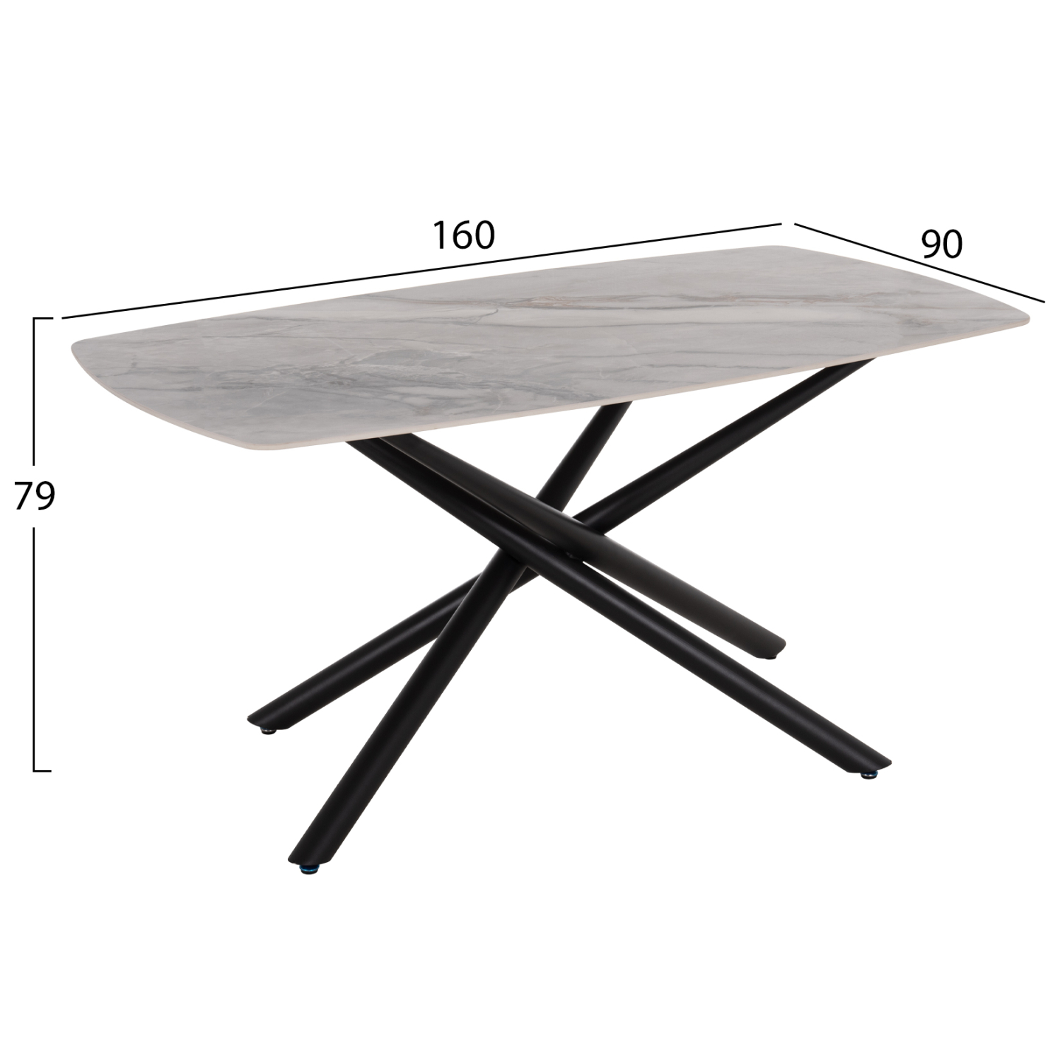 ΣΕΤ ΤΡΑΠΕΖΑΡΙΑΣ 7ΤΜΧ ISKA HM21363 ΚΕΡΑΜΙΚΟ TOP/ΜΕΤΑΛ. ΠΟΔΙΑ--PU ΜΠΕΖ/ΜΕΤΑΛ.ΠΟΔΙΑ (x1) - Image 3
