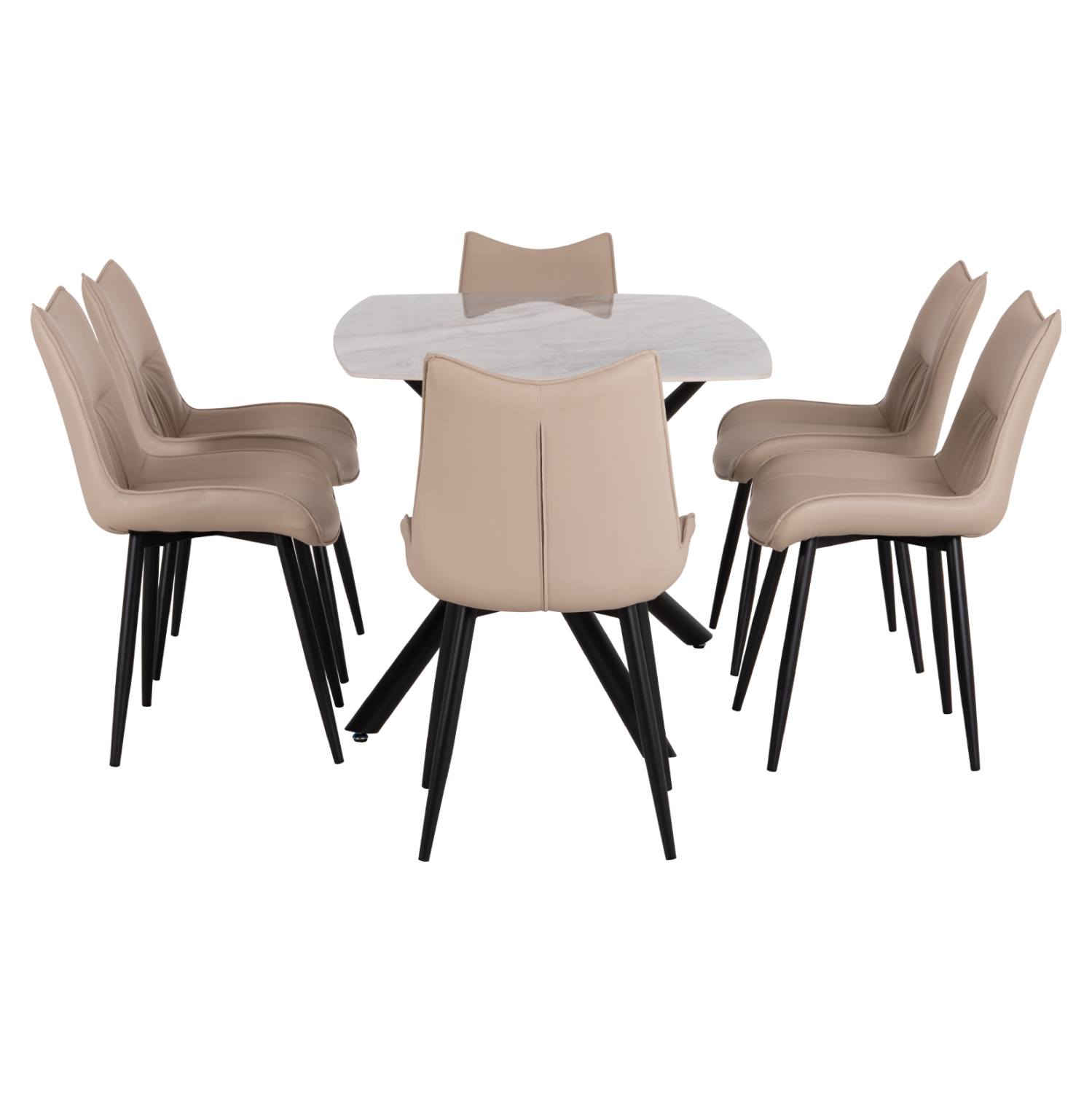 ΣΕΤ ΤΡΑΠΕΖΑΡΙΑΣ 7ΤΜΧ ISKA HM21363 ΚΕΡΑΜΙΚΟ TOP/ΜΕΤΑΛ. ΠΟΔΙΑ--PU ΜΠΕΖ/ΜΕΤΑΛ.ΠΟΔΙΑ (x1) - Image 5