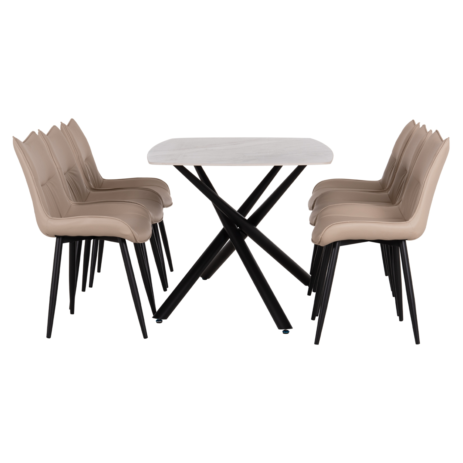 ΣΕΤ ΤΡΑΠΕΖΑΡΙΑΣ 7ΤΜΧ ISKA HM21363 ΚΕΡΑΜΙΚΟ TOP/ΜΕΤΑΛ. ΠΟΔΙΑ--PU ΜΠΕΖ/ΜΕΤΑΛ.ΠΟΔΙΑ (x1) - Image 6