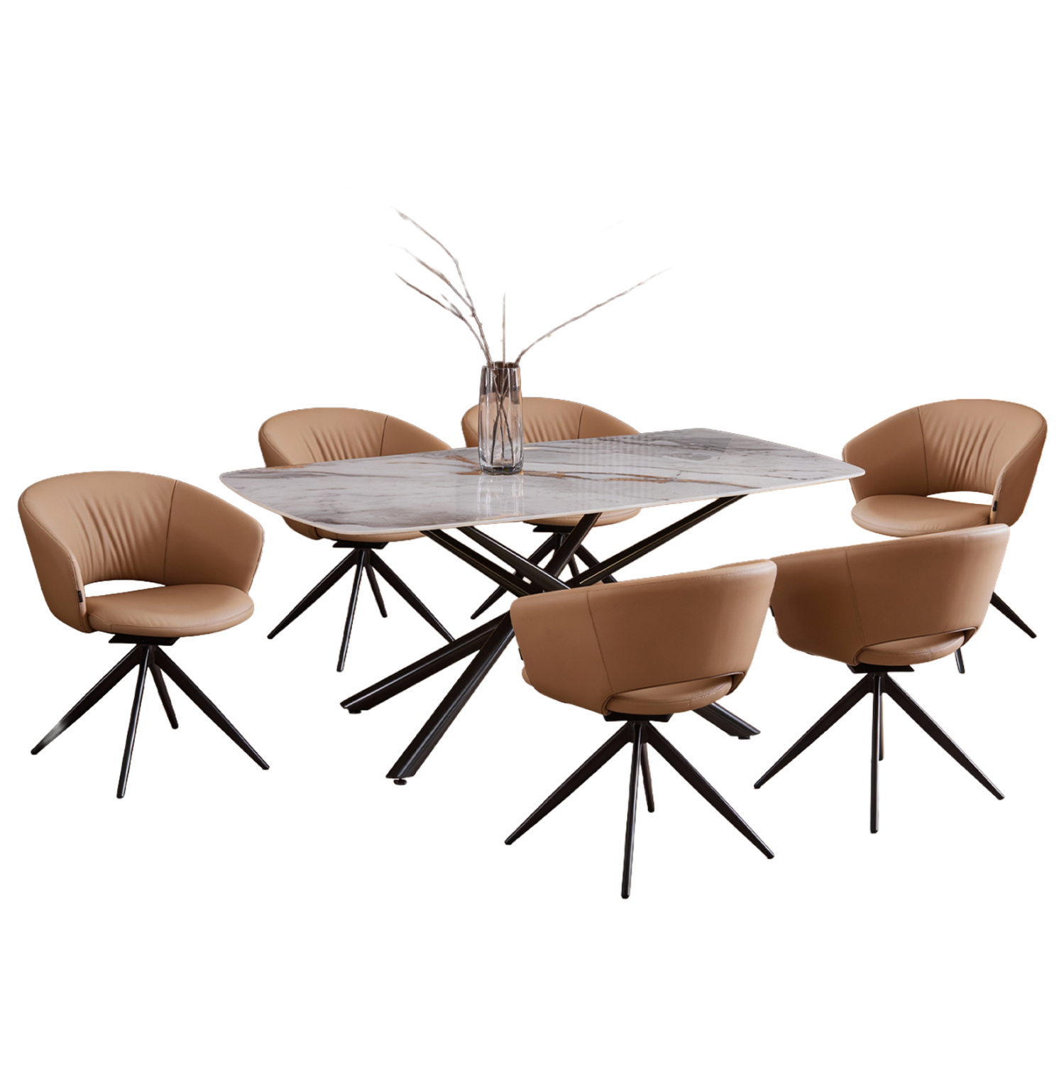 ΣΕΤ ΤΡΑΠΕΖΑΡΙΑΣ 7ΤΜΧ HANAE HM21365 ΚΕΡΑΜΙΚΟ TOP/ΜΕΤΑΛ. ΠΟΔΙΑ--PU ΜΟΚΑ/ΜΕΤΑΛ.ΠΟΔΙΑ (x1)