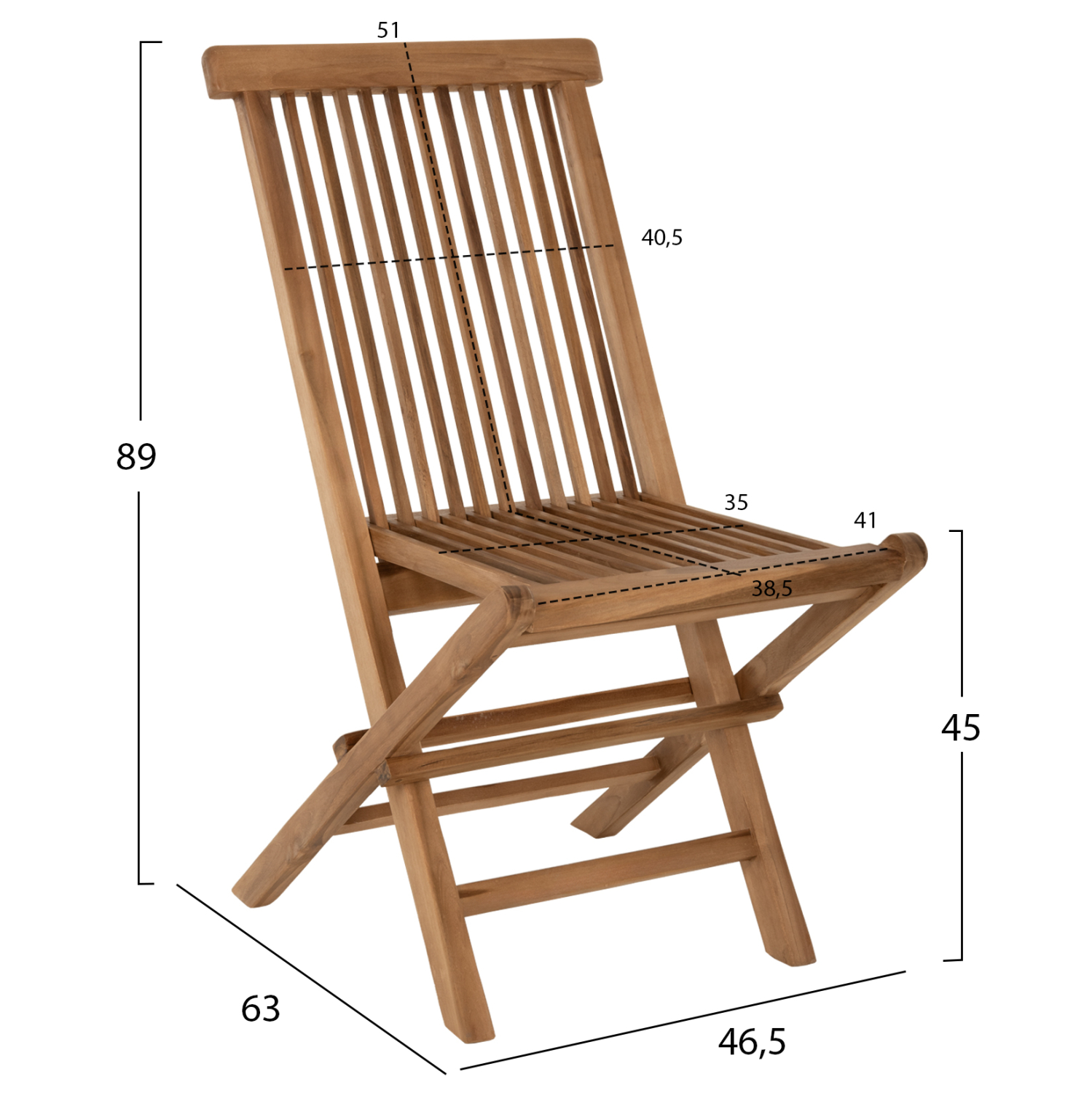 ΣΕΤ ΤΡΑΠΕΖΑΡΙΑΣ ΕΞΩΤ. ΧΩΡΟΥ 5ΤΜΧ KENDALL HM11955 ΜΑΣΙΦ ΞΥΛΟ TEAK ΦΥΣΙΚΟ (x1) - Image 2