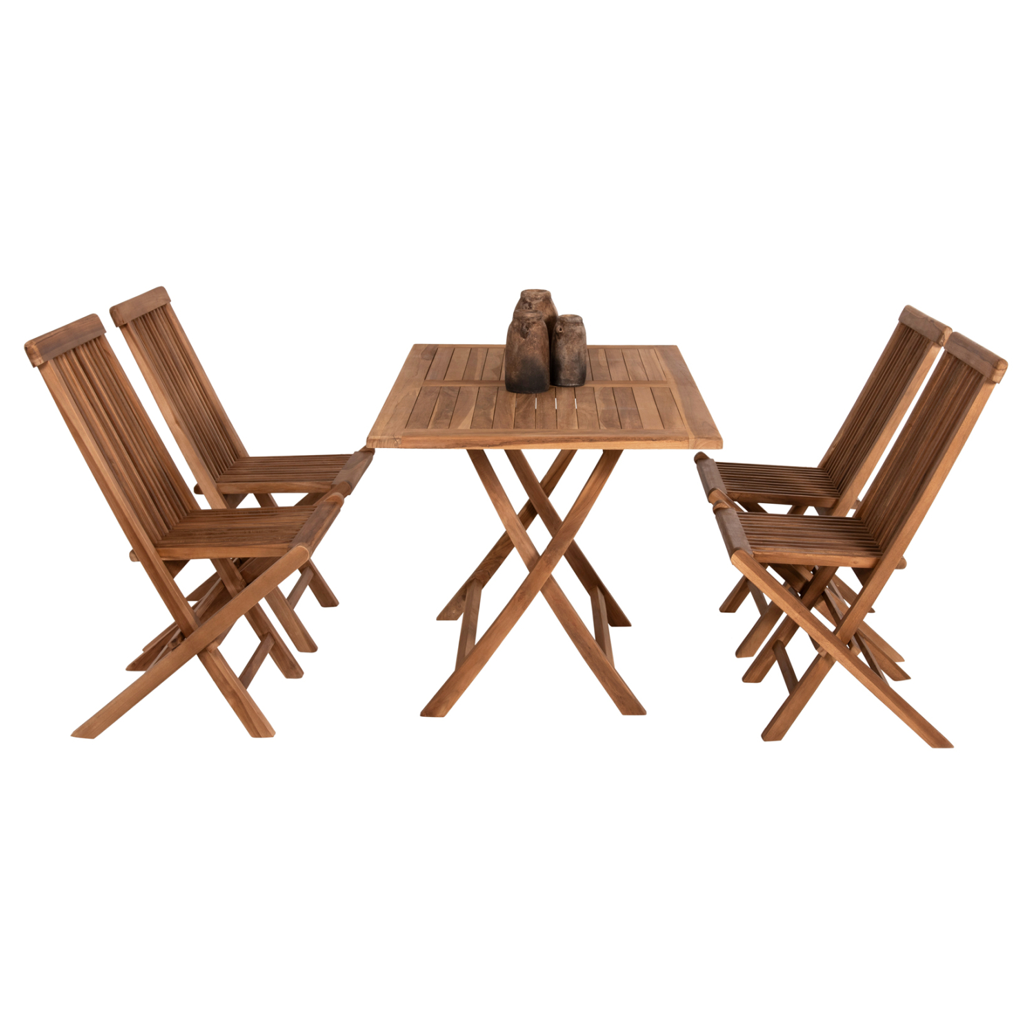 ΣΕΤ ΤΡΑΠΕΖΑΡΙΑΣ ΕΞΩΤ. ΧΩΡΟΥ 5ΤΜΧ KENDALL HM11955 ΜΑΣΙΦ ΞΥΛΟ TEAK ΦΥΣΙΚΟ (x1) - Image 5
