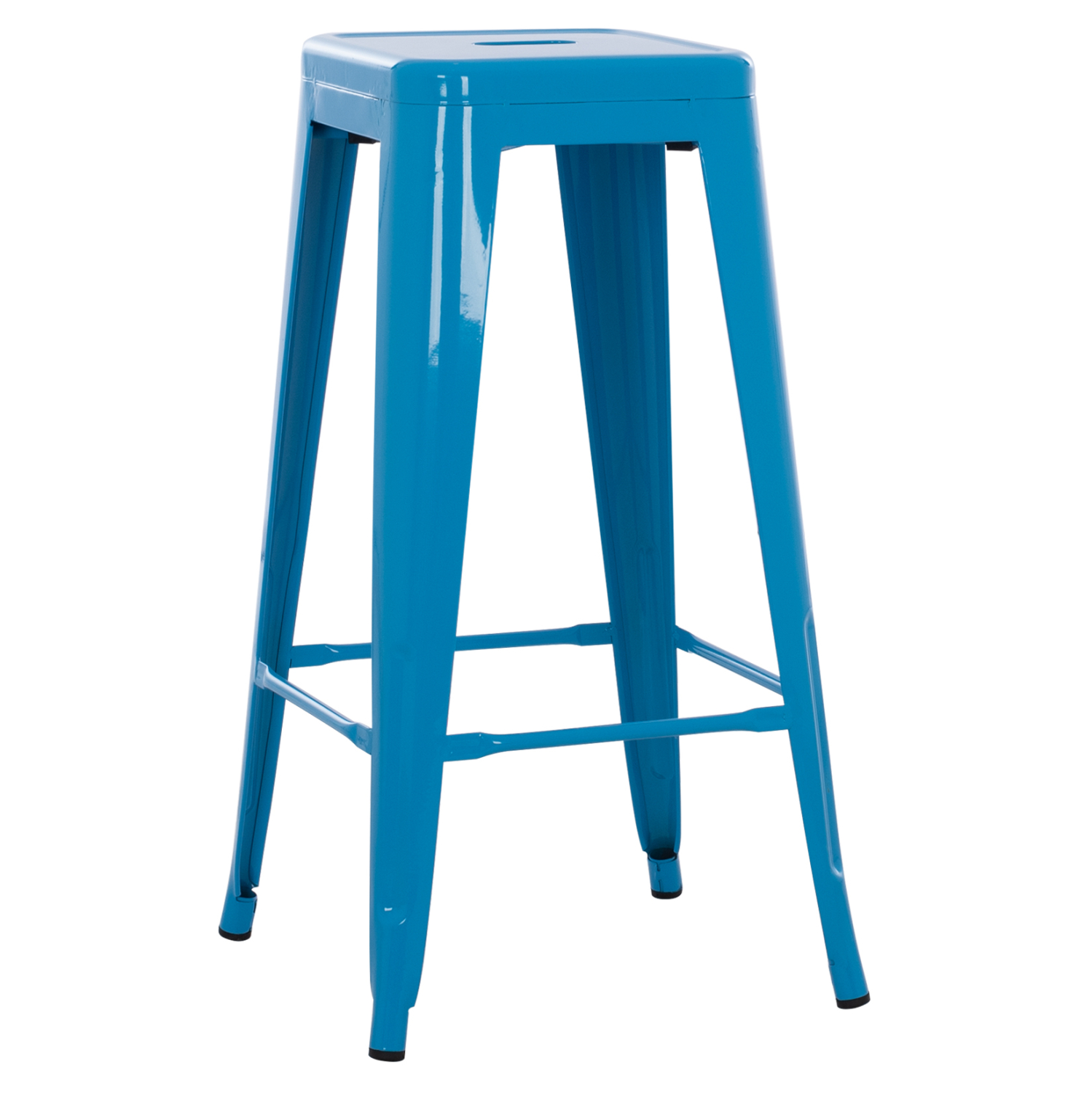 ΣΚΑΜΠΟ BAR ΜΕΤΑΛΛΙΚΟ MELITA ΣΕ ΜΠΛΕ HM8642.08 43x43x78 εκ. (x1)