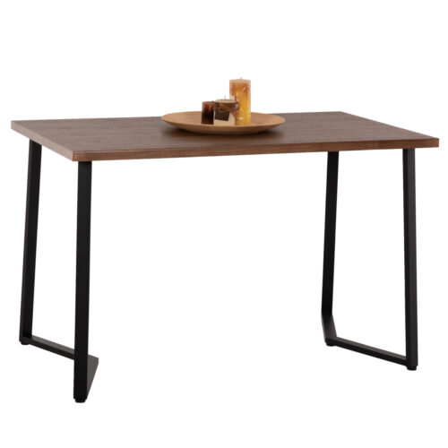 ΤΡΑΠΕΖΙ ΤΡΑΠΕΖΑΡΙΑΣ JAY HM9531 MDF ΚΑΡΥΔΙ-ΜΑΥΡA ΜΕΤΑΛΛΙΚΑ ΠΟΔΙΑ 120x70x76Υεκ. (x1)