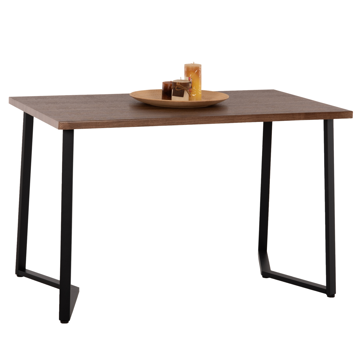 ΤΡΑΠΕΖΙ ΤΡΑΠΕΖΑΡΙΑΣ JAY HM9531 MDF ΚΑΡΥΔΙ-ΜΑΥΡA ΜΕΤΑΛΛΙΚΑ ΠΟΔΙΑ 120x70x76Υεκ. (x1)