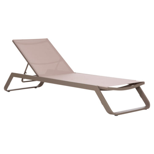 ΞΑΠΛΩΣΤΡΑ ΑΛΟΥΜΙΝΙΟΥ MARIMAR HM6562.03 ΣΚΕΛΕΤΟΣ TAUPE & TEXTILENE ΜΠΕΖ 220x67.5x31.5Υεκ (x1)