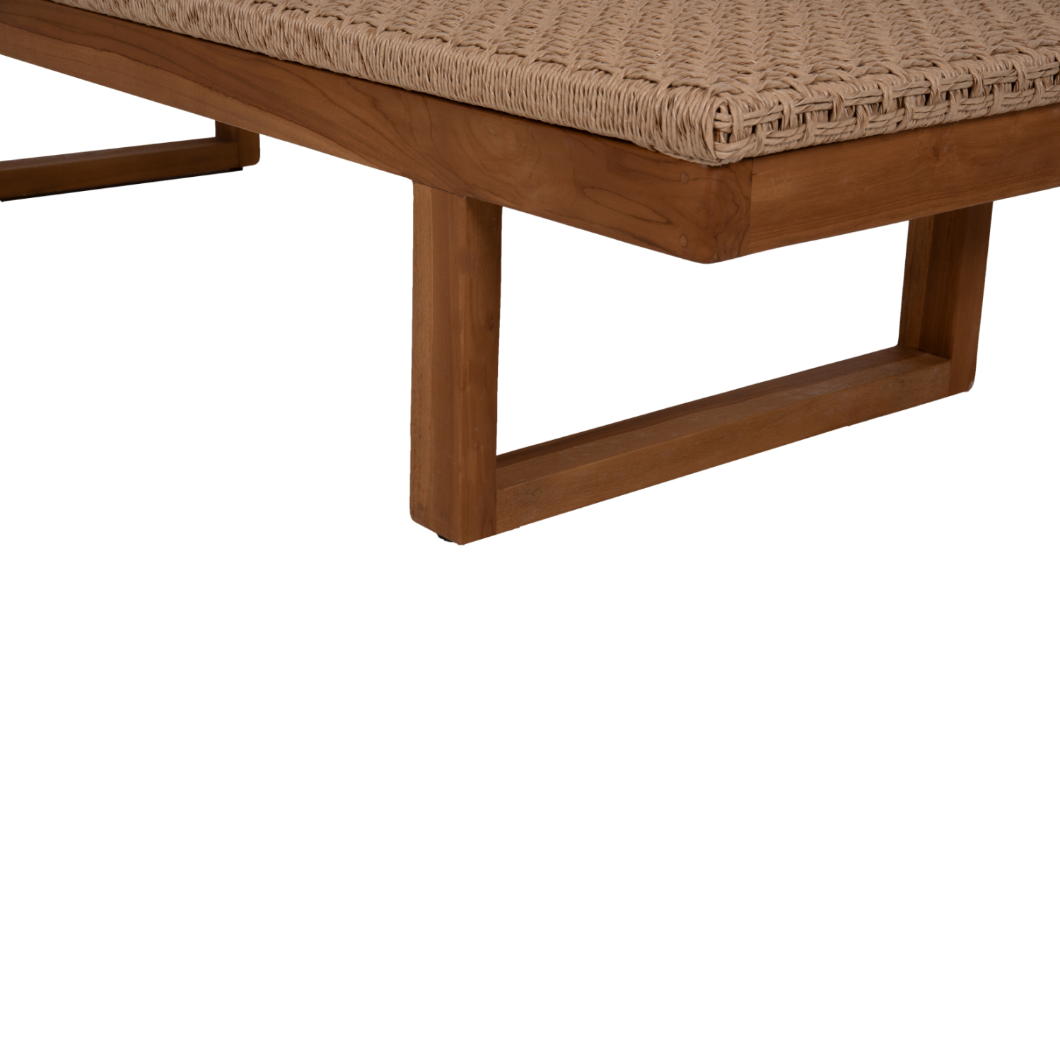 ΞΑΠΛΩΣΤΡΑ PATRON HM5993 TEAK ΞΥΛΟ ΚΑΙ ΣΧΟΙΝΙ VIRO ΣΕ ΠΛΕΞΗ WICKER 191x65x86Yεκ. (x1) - Image 6