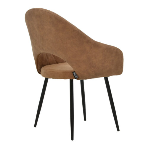 Πολυθρόνα Macie pakoworld καφέ antique PU-μαύρο 58x50x85εκ (x1)