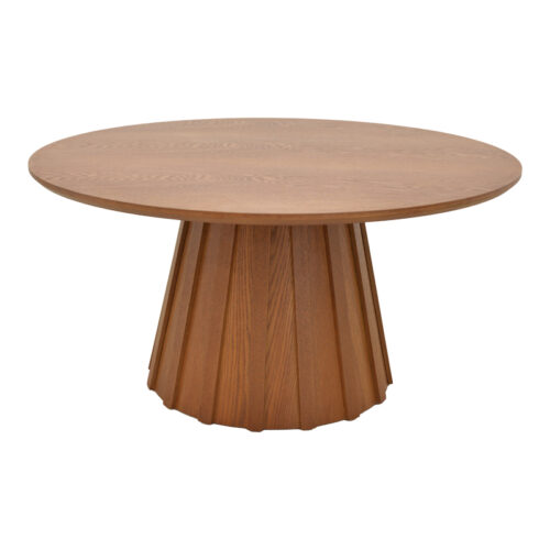 Τραπέζι σαλονιού Franzel pakoworld mdf καρυδί Φ80x40εκ (x1)
