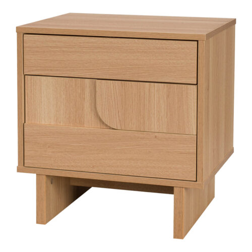 Κομοδίνο Jenfia pakoworld mdf σε φυσική απόχρωση 48x39x50,5εκ (x1)