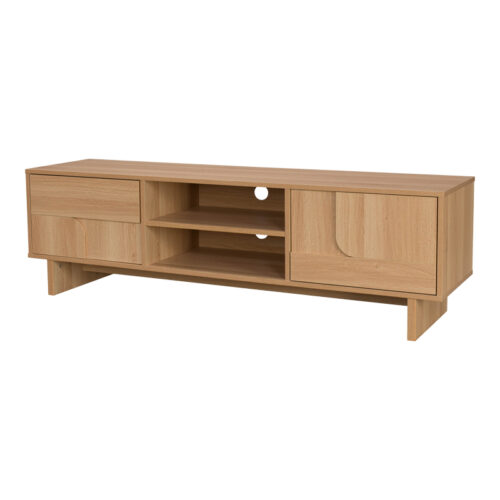 Έπιπλο τηλεόρασης Jenfia pakoworld mdf σε φυσική απόχρωση 150x39x45,5εκ (x1)