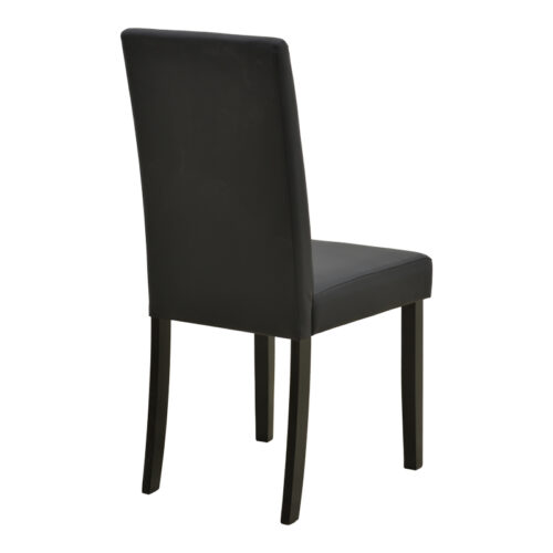 Καρέκλα Zeben pakoworld μαύρο PU με πόδι μαύρο rubberwood 43,5x55,5x93,5εκ (x2)