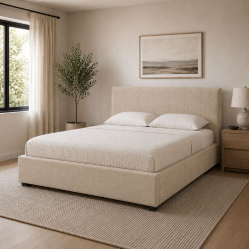 Κρεβάτι Sora Μπεζ 160x200cm
