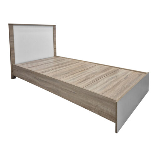 Κρεβάτι με στρώμα Athos Sleepy pakoworld sonoma λευκό 90x190εκ (x1)
