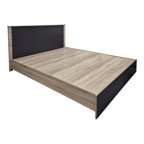 Κρεβάτι με στρώμα Athos Utopia pakoworld sonoma και ανθρακί 160x200εκ (x1)