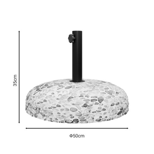 Βάση ομπρέλας Nimbus pakoworld τσιμέντο ψηφιδωτή 25kg Φ50εκ (x1)
