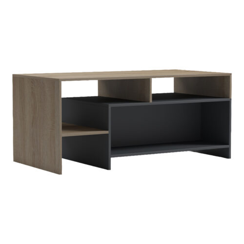 Τραπέζι σαλονιού Consa pakoworld sonoma - ανθρακί 120x60x53.6εκ (x1)