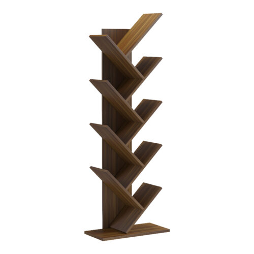 Βιβλιοθήκη Fyllo pakoworld καρυδί 50x25x141.5εκ (x1)