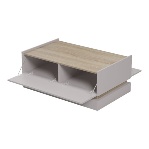 Τραπέζι σαλονιού Wendo pakoworld taupe-sonoma 97x60x40εκ (x1)