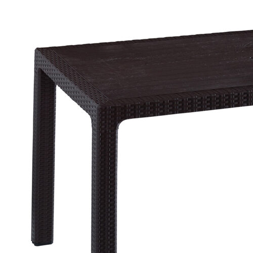 Τραπέζι Explore pakoworld με UV protection PP καφέ 150x90x73.5εκ (x1)