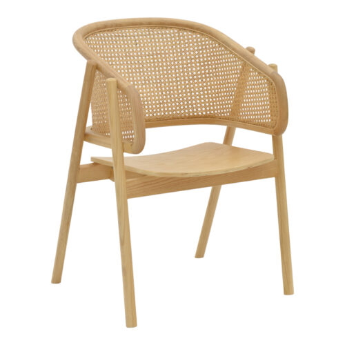 Πολυθρόνα Wenzy pakoworld φυσικό Rattan - μασίφ ξύλο toon 59x58x78εκ (x1)