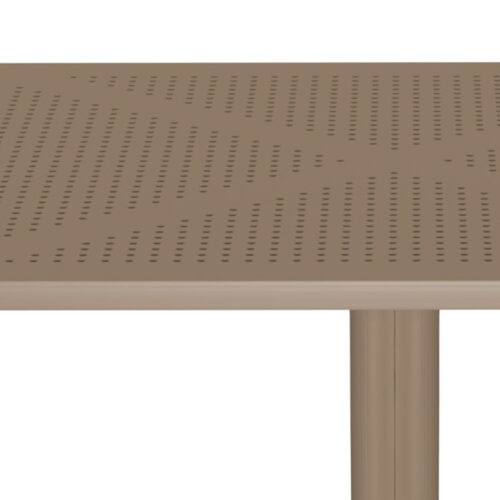 Τραπέζι Groovy pakoworld διατρητο pp cappuccino 80x80x74εκ (x1)