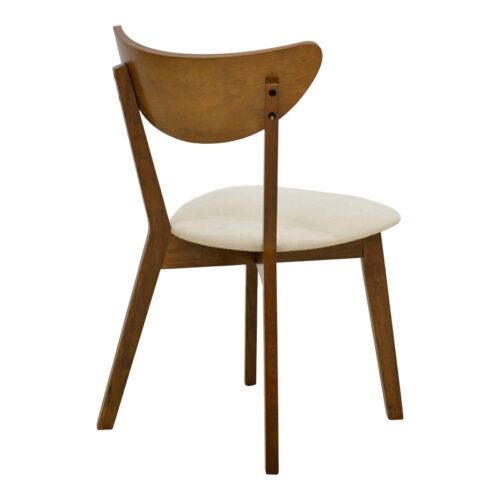 Καρέκλα Canon pakoworld καρυδί rubberwood εκρού ύφασμα 43x52x83,5εκ (x2)