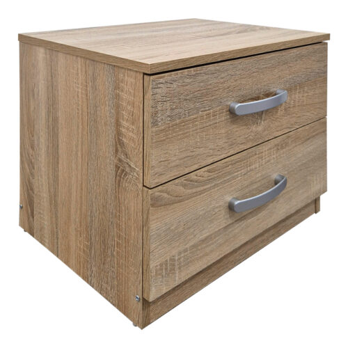 Κομοδίνο Athos pakoworld σε sonoma απόχρωση 48x40x41.5εκ (x1)