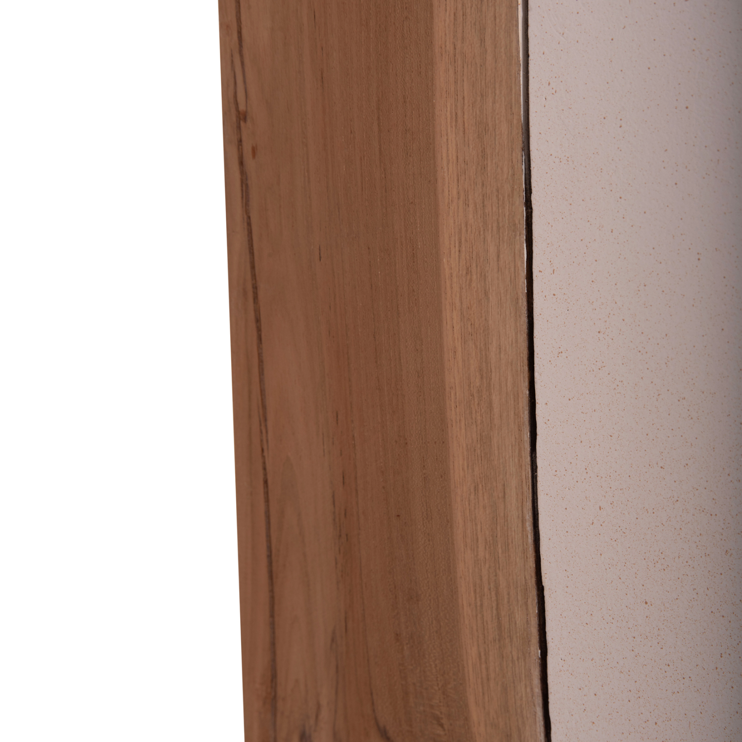 ΒΟΗΘΗΤΙΚΟ ΤΡΑΠΕΖΙ LEIA-ΣΚΑΜΠΟ HM18163.02 FIBER CEMENT ΛΕΥΚΟ-ΞΥΛΟ TEAK 32.5x32.5x46Υεκ. (x1) - Image 9
