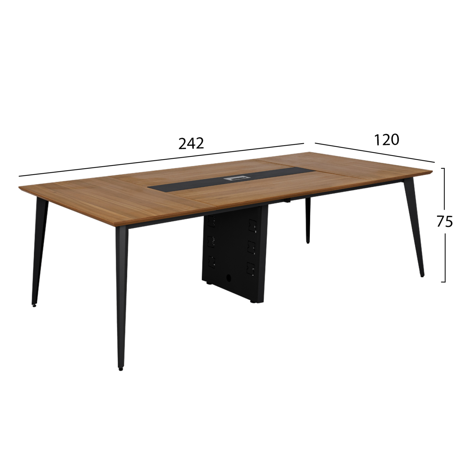 ΓΡΑΦΕΙΟ ΕΠΑΓΓΕΛΜΑΤΙΚΟ ΣΥΝΕΔΡΙΑΣΕΩΝ SUPREME HM2355 ΜΕΛΑΜΙΝΗ-ΜΕΤΑΛ.ΠΟΔΙΑ 242Χ120Χ75Yεκ (x1) - Image 3