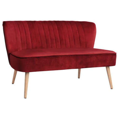 ΚΑΝΑΠΕΣ ANDY 2ΘΕΣΙΟΣ ΚΟΚΚΙΝΟ ΒΕΛΟΥΔΟ HM8401.06 128x70x77Υ εκ. (x1)