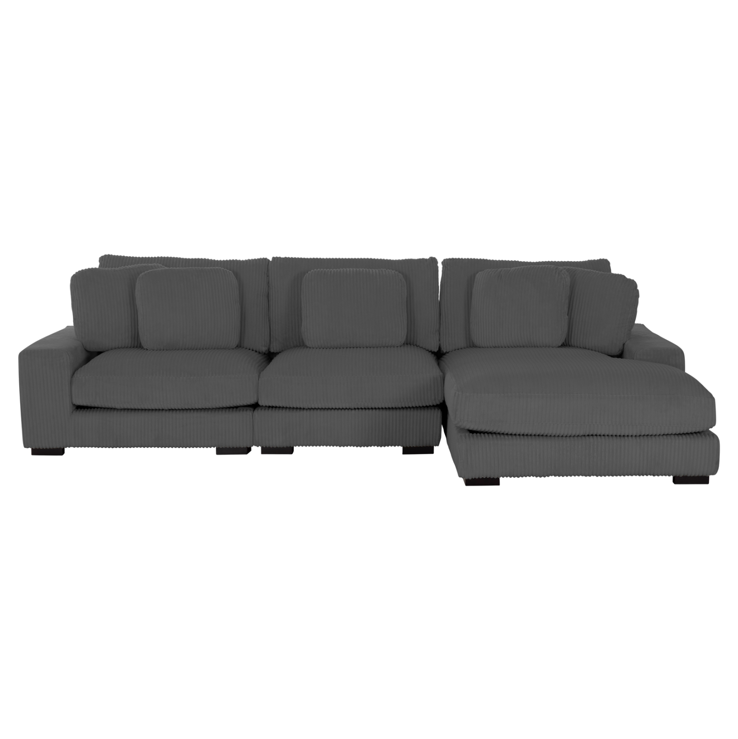 ΚΑΝΑΠΕΣ ΔΕΞΙΑ ΓΩΝΙΑ CRANFIELD HM3287.01R ΓΚΡΙ ΡΙΓΕ ΥΦΑΣΜΑ 315x167(γωνία)x67Υεκ. (x1) - Image 3