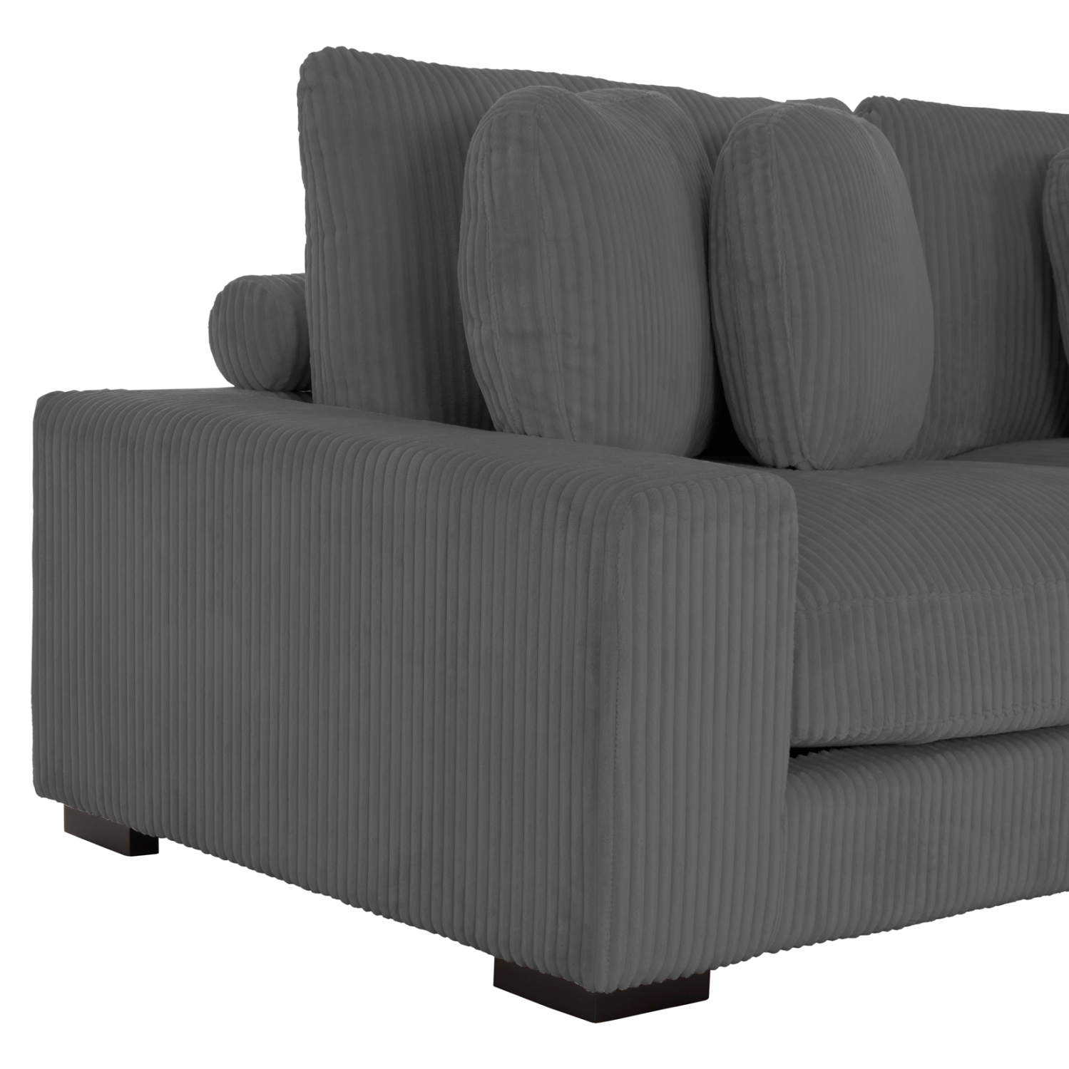 ΚΑΝΑΠΕΣ ΔΕΞΙΑ ΓΩΝΙΑ CRANFIELD HM3287.01R ΓΚΡΙ ΡΙΓΕ ΥΦΑΣΜΑ 315x167(γωνία)x67Υεκ. (x1) - Image 9