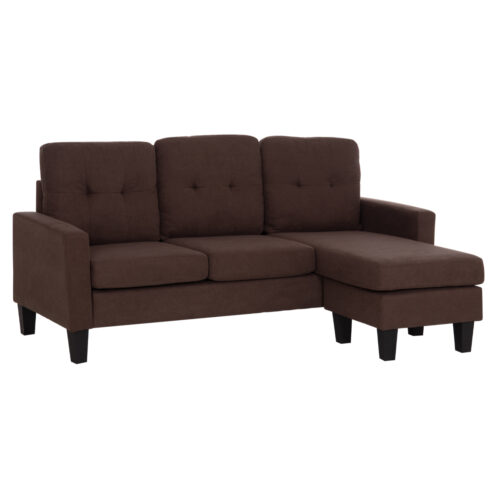 ΚΑΝΑΠΕΣ ΓΩΝΙΑ ΑΝΑΣΤΡΕΨΙΜΗ MEGGY HM3297.12 ΚΑΦΕ ΥΦΑΣΜΑ 184.5x129x86Yεκ. (x1)