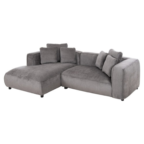 ΚΑΝΑΠΕΣ ΓΩΝΙΑ (ΑΡΙΣΤΕΡΗ) 3-ΘΕΣΙΟΣ GRACE HM3280.03L ΓΚΡΙ ΥΦΑΣΜΑ 252x160x70-90Υεκ (x1)
