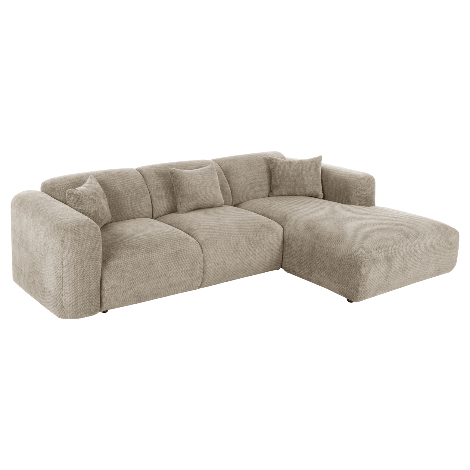 ΚΑΝΑΠΕΣ ΓΩΝΙΑ BRICKEN HM3275.01R ΜΠΕΖ ΥΦΑΣΜΑ 110-282x98-160x72Υεκ. (x1)