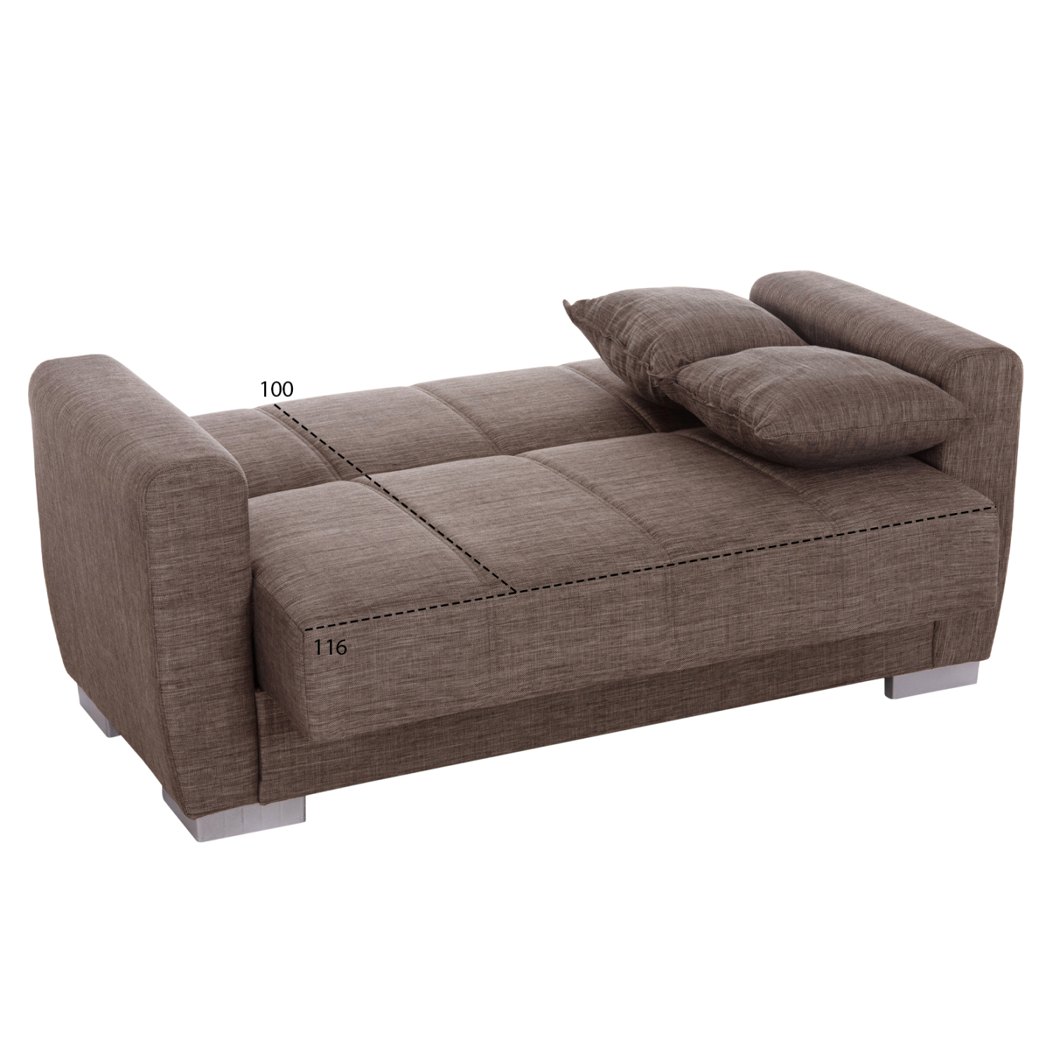 ΚΑΝΑΠΕΣ ΚΡΕΒΑΤΙ POLYA ΔΙΘΕΣΙΟΣ ΚΑΦΕ HM3241.02 153x87x77 εκ. (x1) - Image 3