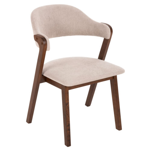 ΚΑΡΕΚΛΑ RIDER HM9734.02 RUBBERWOOD ΣΕ ΚΑΡΥΔΙ-ΥΦΑΣΜΑ ΕΚΡΟΥ 59x59x83Yεκ. (x2)