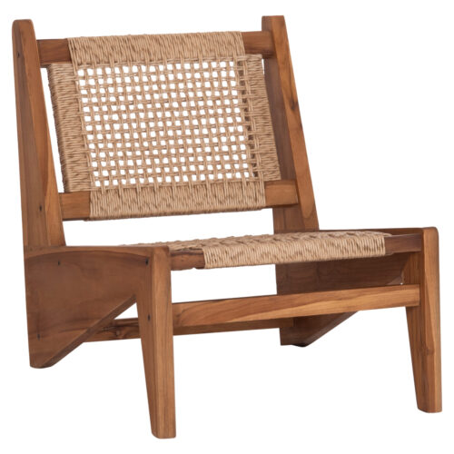 ΚΑΡΕΚΛΑ LOUNGE LUKILLA HM9913 ΞΥΛΟ TEAK ΣΕ ΦΥΣΙΚΟ--ΣΥΝΘ.ΣΧΟΙΝΙ ΜΠΕΖ 55,5x74x65Υεκ. (x1)
